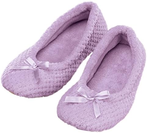 Women's Chenille Ballet Slippers, Large, Light Purple