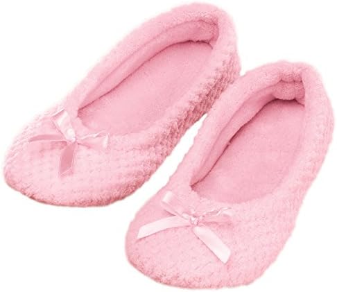 Women's Chenille Ballet Slippers, Medium, Light Pink