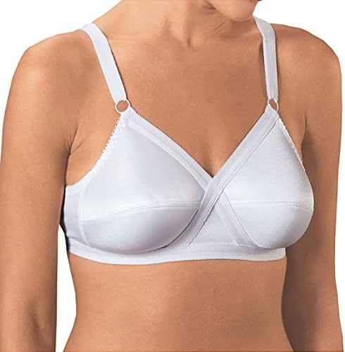 Women's Wireless Cross and Shape Bra, 2-Pack, White