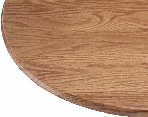 Wood Grain Elastic Table Cover, Vinyl, Fleece